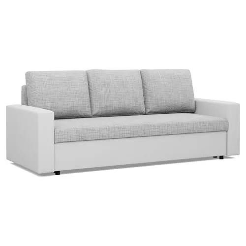 Mebligo Sofa Dreisitzer mit Schlaffunktion in grau von Mebligo