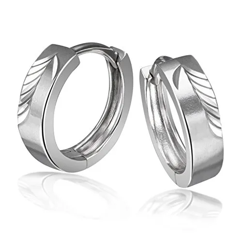 Goldmaid Damen-Creolen diamantiert aus 925 Sterlingsilber - Ohrringe für Damen aus hochwertigem, anlaufgeschütztem 925 Sterlingsilber, perfekt verarbeitet und ideal als Geschenk in einem eleganten Etui mit Schmuckzertifikat.