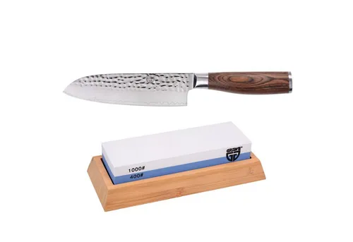 GRÄWE Damastmesser-Set mit Wetzstein 400/1000 - Hochwertiges Damastmesser-Set für präzise Schnitte, inklusive Wetzstein für optimale Schärfe. Ideal für passionierte Köche und den täglichen Einsatz in der Küche.