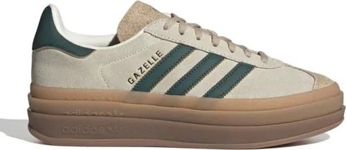 adidas Damen Gazelle Bold - Creme Weiß Fashion Sneaker - Stylische Sneaker in Creme Weiß mit 3,6 cm Absatzhöhe, ideal für Berufskleidung und den Alltag. Bequemes Wildleder-Obermaterial sorgt für hohen Tragekomfort.