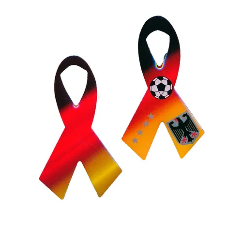 große Deutschland Schleifen für Fußball EM WM Olympia Edel Pin Anstecker 0874 2