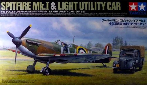 Tamiya 25211 - 1/48 Spitfire Mk.I Bausatz - Plastikbausatz im Maßstab 1:48, ideal für Modellbau-Enthusiasten und bietet detaillierte Nachbildung der legendären Spitfire Mk.I.