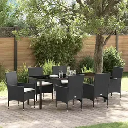 Maison Exclusive Garten Essgruppe 7-teilig mit Kissen