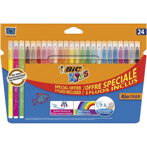 BIC Kids Kid Couleur Fluo Marker 20+4 Farben