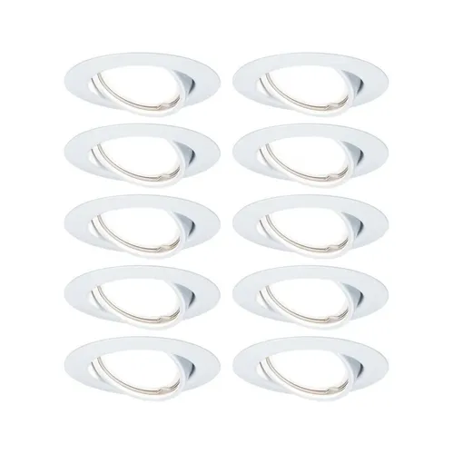 Paulmann 93399 Einbauleuchte Base - Schwenkbare Einbaustrahler, 10x10W ohne Leuchtmittel, ideal für individuelle Lichtgestaltung