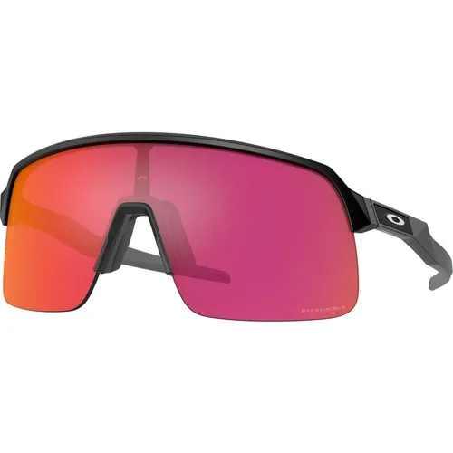 Oakley OO9463 SUTRO Herren-Sonnenbrille - Sportbrille mit eckigem Vollrand-Design, ideal für sportliche Aktivitäten und mit stylishem gold-lila Glas.