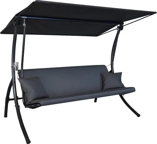 Angerer Hollywoodschaukel Motion Zip - Gartenschaukel mit Bett-Funktion - Hochwertige Hollywoodschaukel Made in Germany, ideal zum Sitzen, Liegen und Entspannen. Wetterfest, mit einfacher Montage und bequemer Liegefläche für absolute Entspannung im Garten.