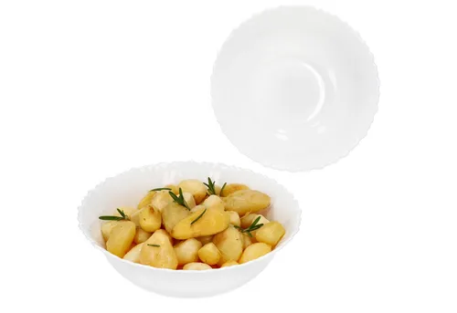 MamboCat Servierschale 2x Servierschale Arkona Ø22,5cm Opalglas weiß Salat-Schüssel, Glas