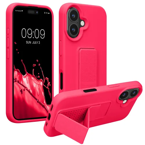 Hülle für Apple iPhone 16 Hülle Silikon Case Handy Cover Fingerhalter