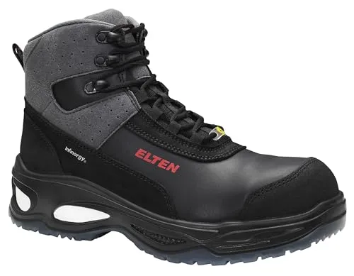 Sicherheitsschnürstiefel Miles Mid S3 SRC ESD Größe 42 - schwarz - Arbeits- & Schutzkleidung: ESD-gerechte Sicherheitsschnürstiefel mit durchtrittsicherer Stahlzwischensohle, rutschhemmender Laufsohle und atmungsaktivem Innenmaterial für optimalen Schutz und Komfort.