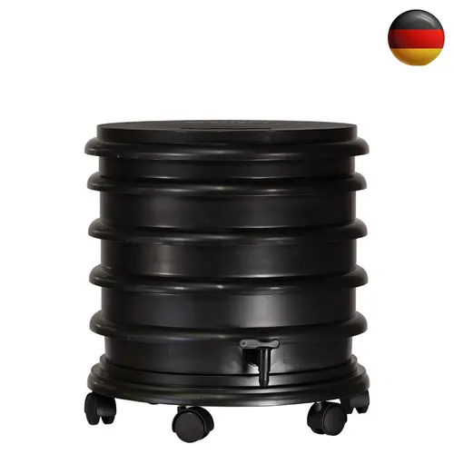 Wurmkomposter Wurmfarm mit 3 Schalen in schwarz von WormBox