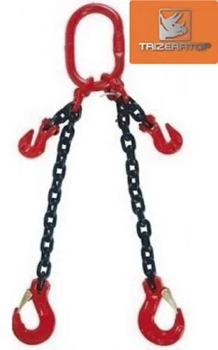 Kettengehänge 2 Strang 10mm mit Gabelkopfhaken - Sonstiger Werkstattbedarf, Tragkraft von 4250 kg und variable Längenanpassung durch Kettenkürzer für maximale Flexibilität und Sicherheit.