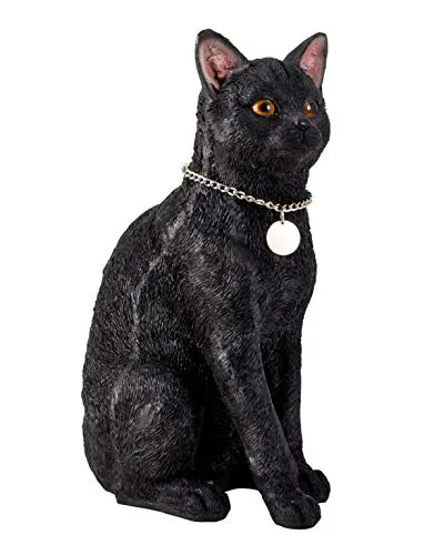 Schwarze Katze Figur H 40 cm Gartenfigur in schwarz von Unbekannt