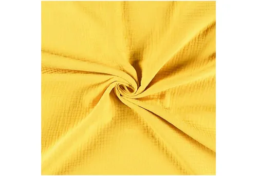 maDDma Stoff 50x130cm Musselin Stoff uni Meterware Mulltuch, gelb