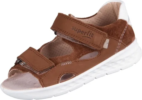 Superfit Lagoon Sandale 3010, Braun/Beige, 21 EU - Wanderschuhe mit flexibler Laufsohle, hochwertigem Leder-Obermaterial und praktischen Doppelklettverschluss für optimalen Halt und Komfort.