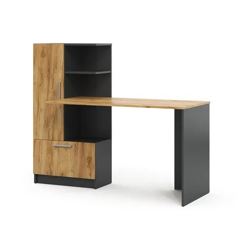 Vicco Schreibtisch Tomy, Anthrazit/Goldkraft Eiche - Modern und Funktional - Schreibtisch mit 1 Schublade und 1 Tür, Maße: 150 x 59 cm, modernes Design in Anthrazit/Goldkraft Eiche, ideal für stilvolle Arbeitsbereiche.