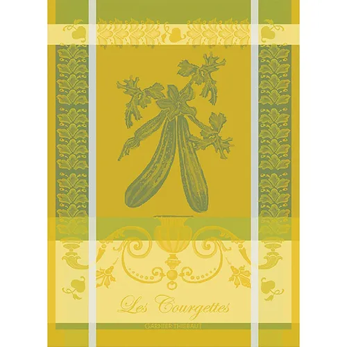 GARNIER-THIEBAUT Geschirrtuch LES COURGETTES 56 x 77 cm 100% Baumwolle