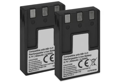 mtb more energy 2x NB-1L / NB-1LH Akku für Canon Digitalkameras Kamera-Akku kompatibel mit Akku-Typ NB-1L / NB-1LH Akku Canon Digitalkameras 950 mAh (3,7 V)