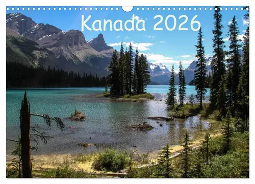 Kanada 2026 Wandkalender - DIN A3 Quer - Monatskalender mit atemberaubenden Bildern von Kanadas Bergen und Seen. Ideal für Reisefans und Naturliebhaber!
