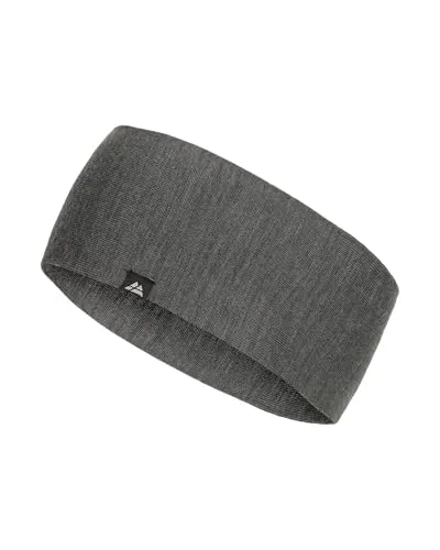 DANISH ENDURANCE Merino Stirnband, Funktionales Bandana, Sport Haarband, Elastisches Schweißband, für Damen & Herren, Dunkelgrau, L/XL