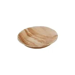 Greenbox Palmware® Teller, tief, rund, Ø 18 cm - Umweltfreundlicher Palmblattteller, leicht und stapelbar, ideal für Catering und Events. Perfekt für den kurzfristigen Verzehr von Lebensmitteln.