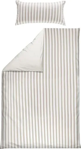 Erwin Müller Wendebettwäsche, Jersey, 2-teilig - Bettwäsche-Sets aus hochwertigem Single-Jersey mit zeitlosem Streifenmuster. Atmungsaktiv, bügelfrei und pflegeleicht, ideal für einen erholsamen Schlaf.
