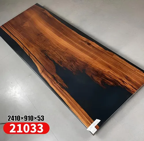 Esstisch River Table aus echtem Holz mit Epoxidharz – 241x91 cm - Moderner Esstisch für bis zu 8 Personen, aus hochwertigem Holz mit einzigartigem Flussdesign. Ideal für stilvolle Esszimmer und gesellige Abende.