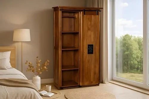 SAM Kleiderschrank Libro 100x175x45 cm, Akazie nussbaum