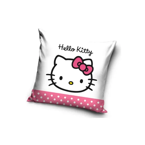 Hello Kitty Kissenbezug 40x40cm – Schleife Velours Deko
