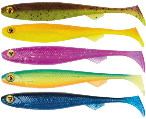 Fox Rage Kunstköder Fox Rage UV Slick Shad Mixed Colour Pack - 5 Gummishads
