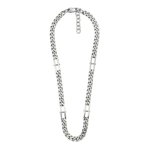 Fossil Kette Herren Edelstahl Silberfarbe - Halsketten & Anhänger, elegante Herren Halskette aus robustem Edelstahl in stilvollem Silber, perfekt für jeden Anlass.