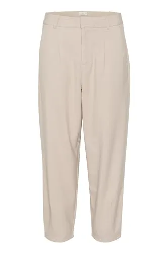 Kaffe Hose in Khaki - 42 - Moderne Khaki-Hose mit recyceltem Polyesteranteil. High Waist und schmaler Schnitt sorgen für einen trendigen Look. Ideal für vielseitige Outfits und den täglichen Gebrauch.