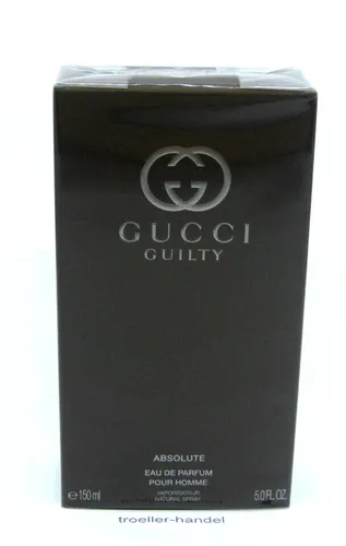 Gucci Guilty Absolute Eau de Parfum für Herren 150 ml - Herrendüfte mit holzigem und ledrigem Duft, ideal für kühle Tage. Ein einzigartiger Duft, der Selbstbewusstsein verleiht und Sie ermutigt, Ihre Träume zu verfolgen.