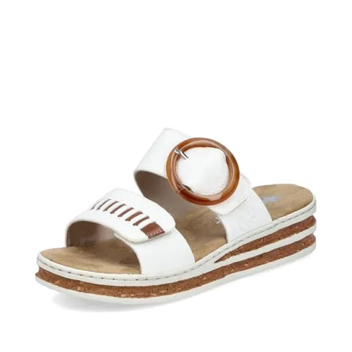Rieker Keilpantolette Sommerschuh in weiß von Rieker