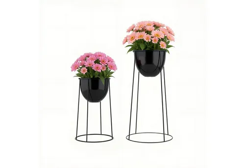 Ribelli Blumenständer 2er Set Metall Blumentopfhalter, Blumenhalter, Pflanzentreppe, Ø 20cm