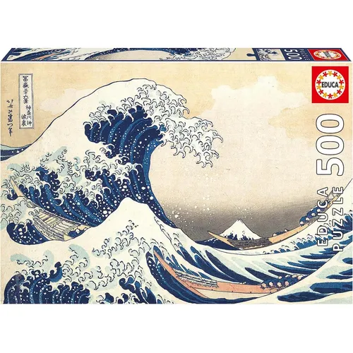 Educa - Puzzle Hokusai: The Great Wave off Kanagawa - 500 dielov