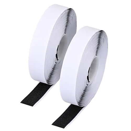 mumbi Klettband selbstklebend, Klett bestehend aus Haken und Flausch, Klettverschluss extra stark, 16mm x 5 Meter, Schwarz