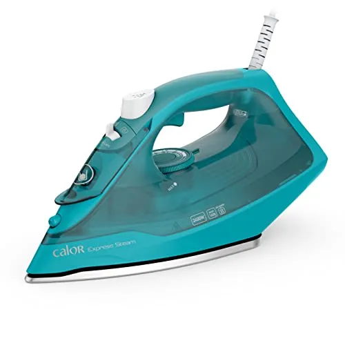 Calor Express Dampfbügeleisen, 2400 W, kontinuierlicher Dampfdurchfluss 40 g/min, Dampffunktion 160 g/min, Keramik-Bügelsohle, vertikales Dämpfen FV2851C0