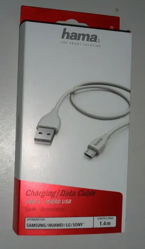 Hama Adapter /  Kabel / Stecker Lade-Sync-Kabel Micro-USB (1,4m)  173628