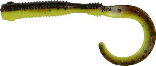 Spro Freestyle Urban Curl 6,5cm - 4 Gummiwürmer Streetfishing, Farbe:Camo Perch