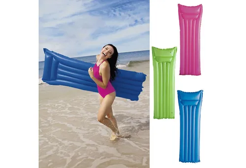 CEPEWA Luftmatratze Luftmatratze 3er Set pink grün blau 183x69cm PVC belastbar bis 90Kg