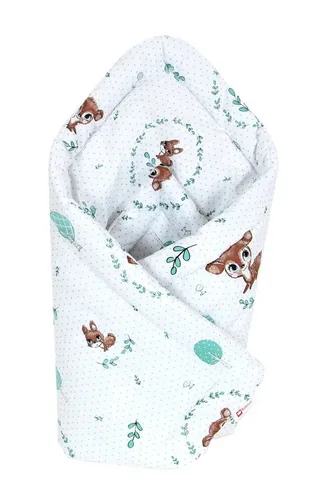 Babydecke BABYLUX Einschlagdecke BABYHÖRNCHEN 75x75cm Neugeborene, BabyLux, 120. Wald Reh