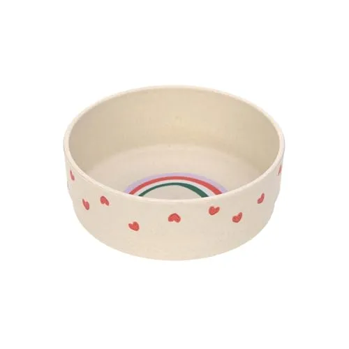 LÄSSIG Kinder Schüssel Schälchen Kindergeschirr ohne Melamin, BPA-frei, für Spülmaschine und Mikrowelle/Bowl Happy Rascals Heart lavender