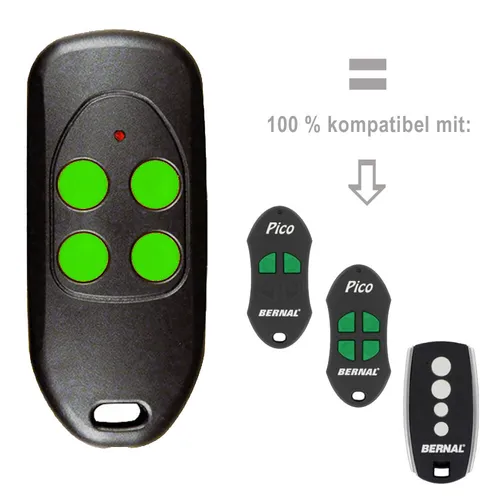 Handsender Fernbedienung Dickert PICO 868 MHz - Garagentor-Handsender mit 4 Kanälen, bis zu 75 m Reichweite im Freifeld und inklusive langlebiger Lithium-Knopfzelle für zuverlässige Nutzung.