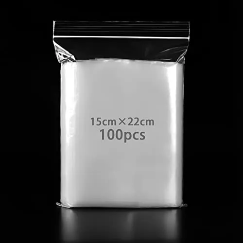 Packra 100 x Zip-Beutel, transparenter Kunststoffbeutel, 15 x 22 cm, Kunststoffbeutel, wiederverschließbar, verdickend und langlebig, Aufbewahrung für die Küche, Schmuckverpackung