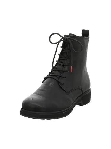 Think! Stiefelette schwarz 41 EU - Wanderschuhe aus hochwertigem Echtleder, ideal für Komfort und Stil in der Natur. Perfekt für lange Spaziergänge mit blockabsatz und runder Schuhspitze.