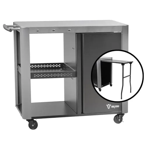 BBQ-Toro Grillwagen 95 x 50 x 80 cm | Silber von BBQ-Toro