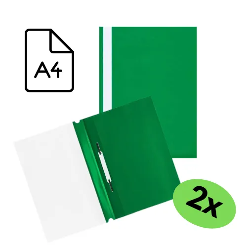 Schnellhefter grün 2 Stück DIN A4 Hefter Sichthefter Schulmappe Plastik Mappe