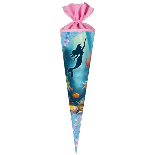 Nestler Schultüte Meerjungfrau rund 70 cm mit Filzverschluss