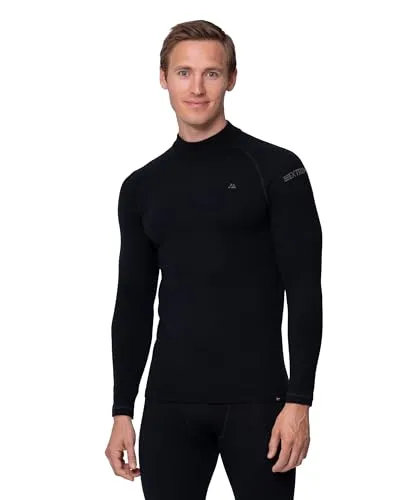 DANISH ENDURANCE Merino Thermo Langarm Shirt Herren - Unterteile für Herren, ideal für extreme Kälte mit temperaturregulierender Merinowolle, perfekt für Outdoor-Aktivitäten wie Skifahren und Wandern.